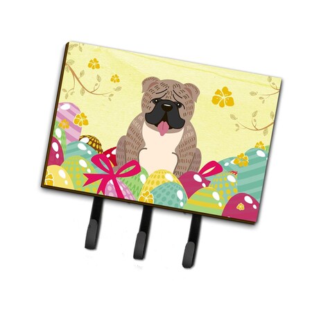 Carolines Treasures Easter Eggs English Bulldog Grey Brindle Leash or Key Holder BB6126TH68